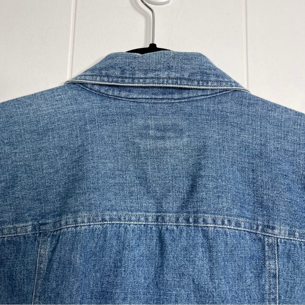 Crazy Horse Liz Claiborne Blue Denim Vest with Collar Size XL Country 90s - Picture 4 of 8